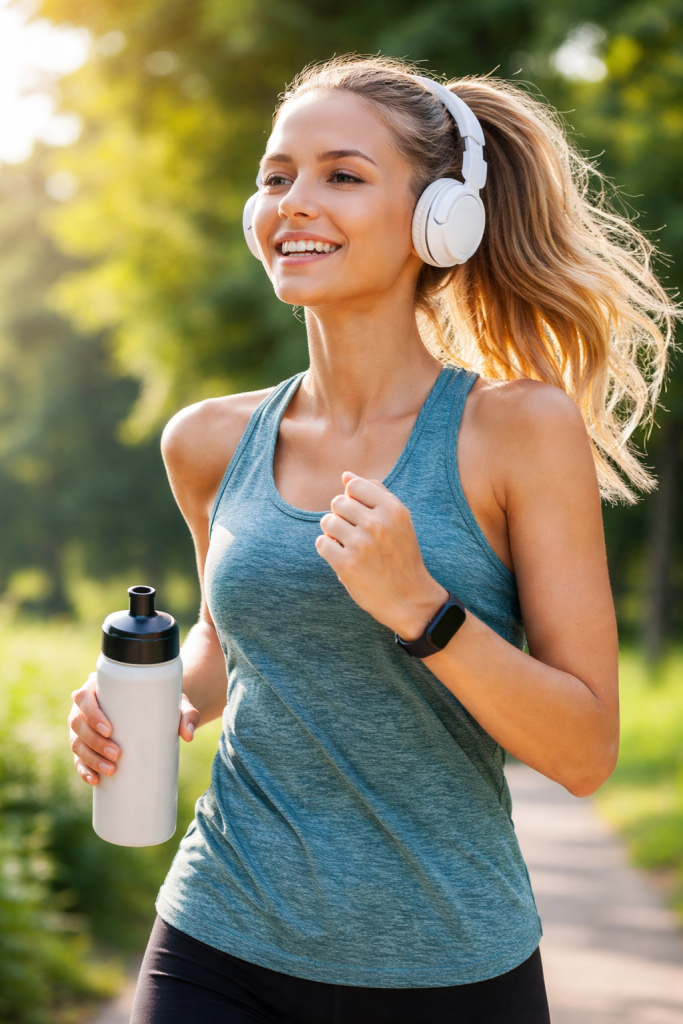 Student prioritizing physical well-being through exercise, a key aspect of how to improve yourself everyday as a student.