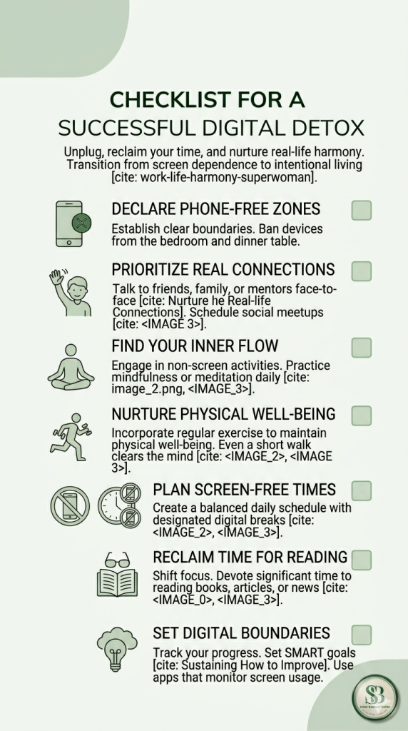 IMAGE OF CHECKLIST FOR DIGITAL DETOX